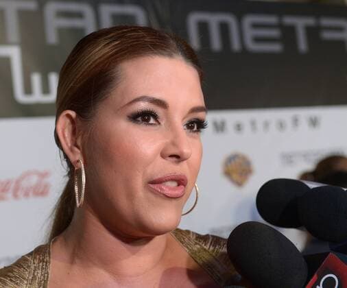 Beauty queen and actress Alicia Machado attends the Metropolitan Fashion Week Closing Gala & Awards Show at Warner Bros Studios in Burbank, California on October 1, 2016. The former Miss Universe, whom Democratic presidential candidate Hillary Clinton mentioned during the first presidential debate, has been the subject of series of derisive tweets from Clinton s Republican opponent Donald Trump.  LAP2016100109 JIMxRUYMEN