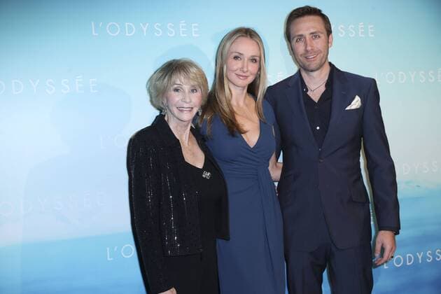 Premiere von l Odyssee in Paris - Francine Cousteau Alexandra Cousteau Philippe Cousteau CELEBRITIES : Premiere l Odyssee - Paris - 03 10 2016 GwendolineLeGoff Panoramic 