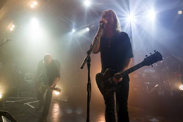 Die Musiker der britischen Band New Model Army stehen am 03. Oktober 2016 in der Markthalle in Hamburg auf der Bühne. Konzert - New Model Army in Hamburg