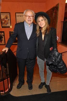 Prof.Dr. Hubert Burda mit Tochter Elisabeth Burda, Theaterpremiere Gluecklich die Gluecklichen in der Komödie im Bayerischen Hof in Muenchen am 03.10.2016