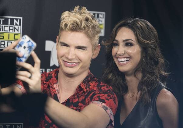 October 3, 2016 - Hollywood, California, U.S - Christian Acosta and Erika Csiszer at Telemundo s Latin American Music Awards Press Conference after their rehearsal at the Dolby Theatre on Monday October 3, 2016 in Hollywood, California. Hollywood U.S. - ZUMAp124