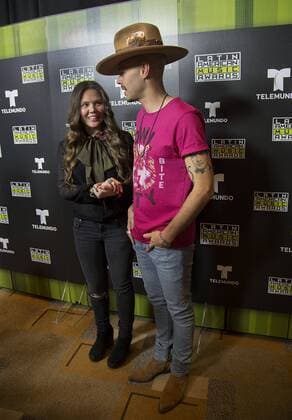 October 3, 2016 - Hollywood, California, U.S - Jesse y Joy at Telemundo s Latin American Music Awards Press Conference after their rehearsal at the Dolby Theatre on Monday October 3, 2016 in Hollywood, California. Hollywood U.S. - ZUMAp124