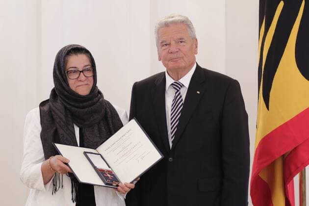 Berlin, Schloss Bellevue, Ansprache bei der Verleihung des Verdienstordens der Bundesrepublik Deutschland zum Tag der Deutschen Einheit, Foto:Hamideh Mohagheghi, Bundespräsident Joachim Gauck