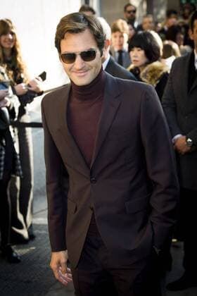 Roger Federer CELEBRITIES : arrivals Chanel - Paris - 04 10 2016 JBAutissier Panoramic 
