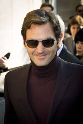 Roger Federer CELEBRITIES : arrivals Chanel - Paris - 04 10 2016 JBAutissier Panoramic 