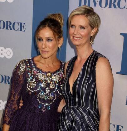 October 4, 2016 - New York, New York, U.S. - Actress SARAH JESSICA PARKER and CYNTHIA NIXON attend the New York premiere of the HBO series Divorce held at the SVA Theater. New York U.S. - ZUMAk03_