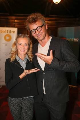04.10.2016, Metro Kino, SOKO DONAU - Wir sind viele, Präsentation des ersten Serein-Falls in Spielfilmlänge Satel Film PR Robin Consult im Bild: Kathrin Zechner -ORF, Heinrich Ambrosch -Satel Film