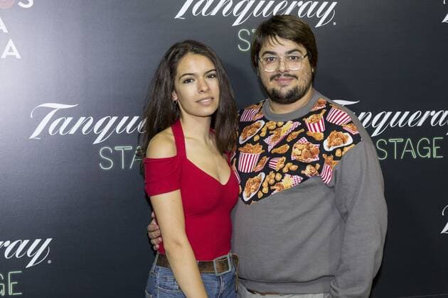 Claudia Ressac and Brays Efe during the premiere of Los tragos de la vida directed by Daniel Guzman at Infanta Isable theatre in Madrid. October 05, 2016.  (20161005073)