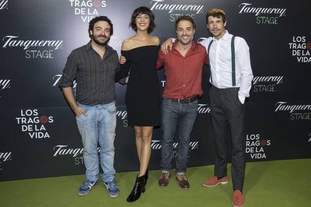 Cristian Vazquez Belen Cuesta, Daniel Gizman and Jose Ballesta during the premiere of Los tragos de la vida directed by Daniel Guzman at Infanta Isable theatre in Madrid. October 05, 2016.  (20161005030)