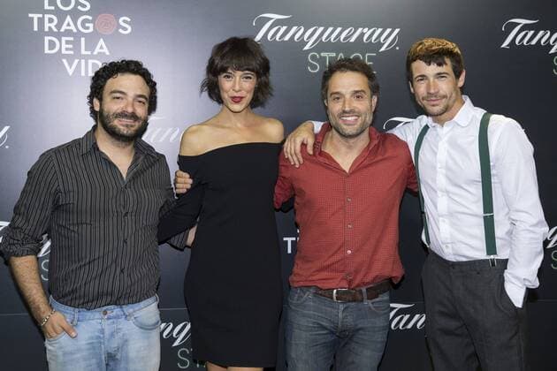 Cristian Vazquez Belen Cuesta, Daniel Gizman and Jose Ballesta during the premiere of Los tragos de la vida directed by Daniel Guzman at Infanta Isable theatre in Madrid. October 05, 2016.  (20161005031)