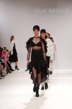 October 6, 2016 - London, United Kingdom - A model walks the runway at the The Fun Affair Show during London Fashion Spring Summer 17 collections at London Fashion Week 2016, In London, United Kingdom. London United Kingdom  - ZUMAn230
