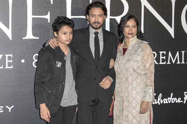 Irrfan Khan mit Familie bei der Weltpremiere des Kinofilms Inferno im Opernhaus. Florenz, 08.10.2016 Foto:xDaziramx xFuturexImage