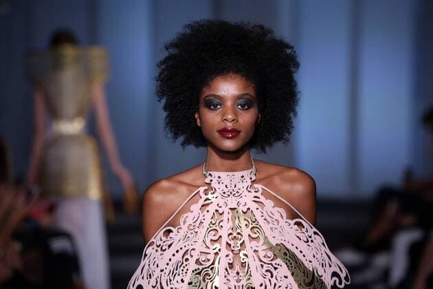 October 9, 2016 - Lisbon, Portugal - A model presents a creation from the Portuguese fashion designer Olga Noronha Spring Summer 2017 collection during the Lisbon Fashion Week on October 9, 2016 in Lisbon, Portugal. Photo: Lisbon Portugal  - ZUMAn230