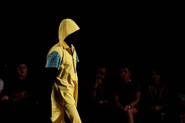 October 9, 2016 - Lisbon, Portugal - A model presents a creation from the Portuguese fashion designer Ricardo Andrez Spring Summer 2017 collection during the Lisbon Fashion Week on October 9, 2016 in Lisbon, Portugal. Lisbon Portugal  - ZUMAn230