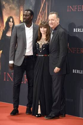 Omar Sy, Felicity Jones und Tom Hanks bei der Premiere des Kinofilms Inferno im CineStar Sony Center. Berlin, 10.10.2016 Foto:xFredericx xFuturexImage
