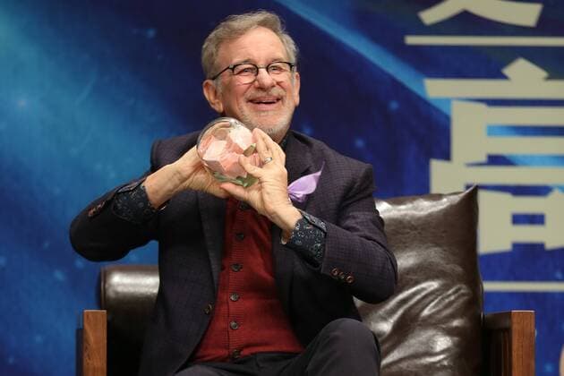 BEIJING, CHINA - OCTOBER 10: American director Steven Allan Spielberg attends promotional event for his film Big Friendly Giant at Tsinghua University on October 10, 2016 in Beijing, China.  CFP493630633