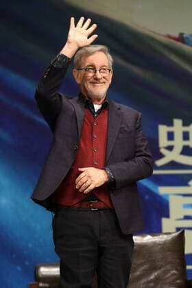 BEIJING, CHINA - OCTOBER 10: American director Steven Allan Spielberg attends promotional event for his film Big Friendly Giant at Tsinghua University on October 10, 2016 in Beijing, China.  CFP493630644