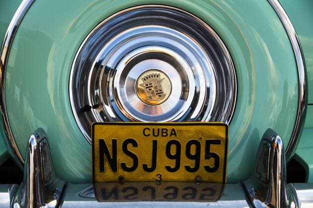 Rückansicht eines alten Cadillac, Ersatzradhaube, Power Meet Oldtimertreffen, Västeras, Schweden, Europa Copyright: imageBROKER/TobiasxVeser ibltve04387437.jpg