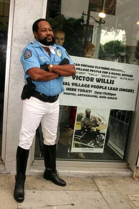 Sept. 12, 2008 - Hollywood, California, U.S. - I13681CHW.AUTOGRAPH SESSION WITH VICTOR WILLIS FORMER VILLAGE COP AND LEAD SINGER .AMERICAN VINTAGE CLOTHING, HOLLYWOOD, CA .09 12 08.VICTOR WILLIS - ZUMAw87_