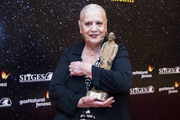 Spanish actress Terele Pavez receive the Nosferatu Award at Festival de Cine Fantastico de Sitges in Barcelona. October 12, Spain. 2016.  (20161012019)