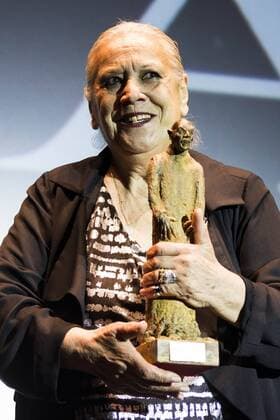 Spanish actress Terele Pavez receive the Nosferatu Award at Festival de Cine Fantastico de Sitges in Barcelona. October 12, Spain. 2016.  (20161012011)