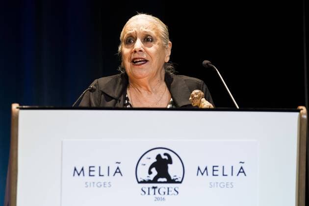 Spanish actress Terele Pavez receive the Nosferatu Award at Festival de Cine Fantastico de Sitges in Barcelona. October 12, Spain. 2016.  (20161012012)