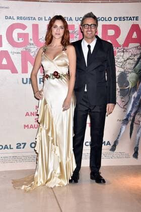 In Guerra per Amore Filmpremiere in Rom Rome, Red Carpet In Guerra per Amore. Pictured: Miriam Leone, Pif  Copyright: xCamillaxMorandix xIPAx