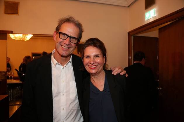 Falstaff Premiere Wien, Theater an der Wien, 12. 10. 2016 Willi BRÜNDLMAYER mit Frau