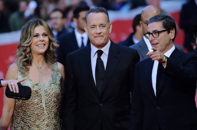 Filmfest in Rom - roter Teppich für den Preis für das Lebenswerk October 13, 2016 - Rome, Italy - American actor TOM HANKS and his wife on the red carpet at Rome Film Festival 2016 at Audiutorium in Rome. Rome Italy - ZUMAi15_