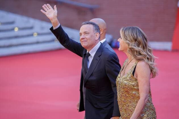 Italy: Rome Film Fest, Tom Hanks Host of the red carpet to the auditorium music park with his wife Rita Wilson. The 11th Rome Film Festival will be held from 13th to 23rd October 2016 at the Auditorium Parco della Musica and in other venues throughout the city. The event hosts a large and challenging programmed of screenings, master classes, tributes, retrospectives, panels, and special events.  MauroxFagiani