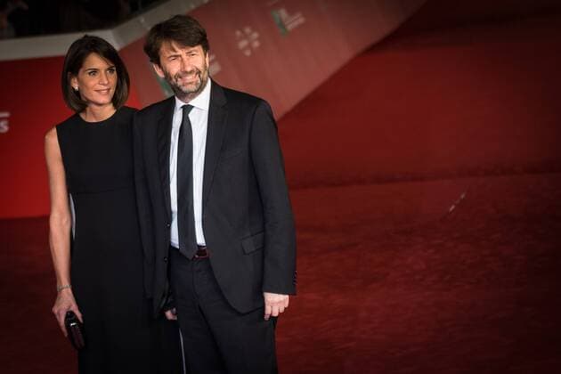 Rome: 11th Film Festival Dario Franceschini and Michela Di Biase during the Film Festival, Eleventh Edition. Red carpet with Moonlight.  AndreaxRonchini