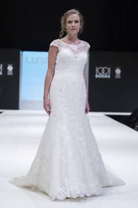 October 14, 2016 - Madrid, Spain - A model walks during Bridal Fashoin Of San Patrick show At Fashion Week Madrid 1001 Wedding, in Madrid, Spain, on October 14, 2016. Madrid Spain  - ZUMAn230