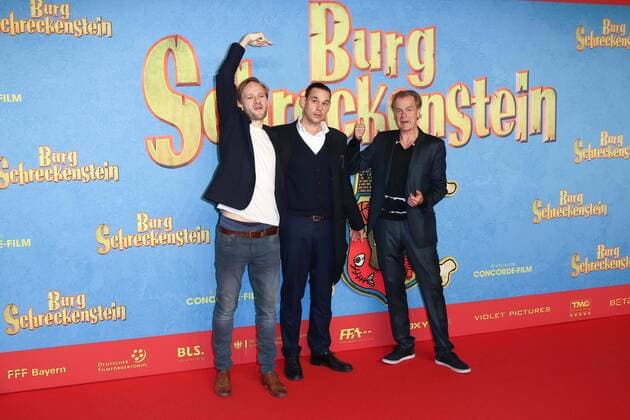 Matthias Lier, Alexander Beyer, Ralf Huettner (Regisseur), Filmpremiere von Burg Schreckenstein im Mathaeser Filmpalast in Muenchen am 16.10.2016