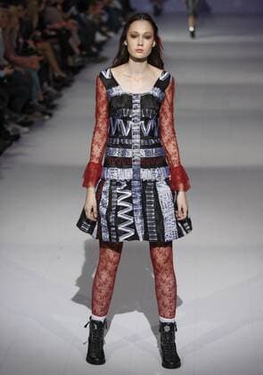 October 16, 2016 - Kiev, Ukraine - A model presents a creation by Ukrainian designer ALYONA SEREBROVA, during the Ukrainian Fashion Week in Kiev, Ukraine,on 16 October,2016. The fashion event presents Spring Summer 2017 collections by Ukrainian and International designers,from 12 to 18 October. Kiev Ukraine - ZUMAg194