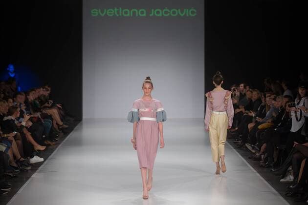 (161016) -- BUDAPEST, Oct. 16, 2016 -- Models present creations designed by Svetlana Jacovic of Serbia during the Mercedes-Benz Fashion Week Central Europe in Budapest, Hungary on Oct. 16, 2016.) HUNGARY-BUDAPEST-FASHION WEEK CENTRAL EUROPE AttilaxVolgyi 
