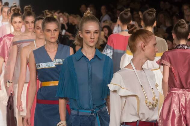 (161016) -- BUDAPEST, Oct. 16, 2016 -- Models present creations designed by Svetlana Jacovic of Serbia during the Mercedes-Benz Fashion Week Central Europe in Budapest, Hungary on Oct. 16, 2016.) HUNGARY-BUDAPEST-FASHION WEEK CENTRAL EUROPE AttilaxVolgyi 