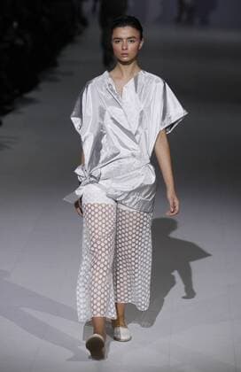 October 16, 2016 - Kiev, Ukraine - A model presents a creation by Ukrainian designer Ludmila Kislenko,during Ukrainian Fashion Week ,at Mystetskyi Arsenal in Kiev, Ukraine,16 October,2016. The event presents Spring Summer - 2017 collections by Ukrainian and International designers from 12 to 18 October. Kiev Ukraine  - ZUMAn230