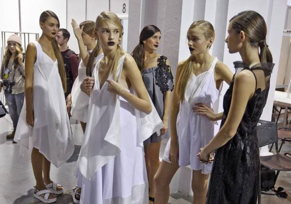 October 16, 2016 - Kiev, Ukraine - Models wait backstage during Ukrainian Fashion Week ,at Mystetskyi Arsenal in Kiev, Ukraine,16 October,2016. The event presents Spring Summer - 2017 collections by Ukrainian and International designers from 12 to 18 October. Kiev Ukraine  - ZUMAn230