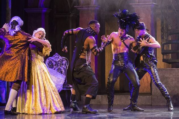 London, UK. 17 October 2016. Dancers performing the opening number Entr Acte. Burn the Floor arrives at the Peacock Theatre with the UK premiere of the international smash-hit show Fire in the Ballroom. The production is a high-energy ballroom dance spectacle featuring 14 champion dancers breathing new life into classics such as the Viennese Walz, Foxtrot, Samba, Tango and Jive. The show was crafted by choreographer Peta Roby, based on an original choreography by Jason Gilkison, and will run from 18 October to 5 November 2016. Fire in the Ballroom by Burn the Floor, Peacock Theatre, London, UK 