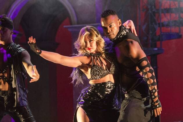 London, UK. 17 October 2016. Dancers performing the opening number Entr Acte. Burn the Floor arrives at the Peacock Theatre with the UK premiere of the international smash-hit show Fire in the Ballroom. The production is a high-energy ballroom dance spectacle featuring 14 champion dancers breathing new life into classics such as the Viennese Walz, Foxtrot, Samba, Tango and Jive. The show was crafted by choreographer Peta Roby, based on an original choreography by Jason Gilkison, and will run from 18 October to 5 November 2016. Fire in the Ballroom by Burn the Floor, Peacock Theatre, London, UK 
