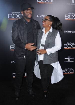 October 17, 2016 - Hollywood, CA, United States - 17 October 2016 - Hollywood, California. Tyler Perry, Oprah Winfrey. Premiere Of Lionsgate s Boo! A Madea Halloween held at ArcLight Cinerama Dome. Photo Credit: AdMedia Hollywood United States - ZUMAa123