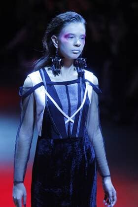 October 17, 2016 - Kiev, Ukraine - A model presents a creation by brand Kir-Khartley of Ukrainian designer Kirill Haritontsev,during Ukrainian Fashion Week ,at Mystetskyi Arsenal in Kiev, Ukraine,17 October,2016. The event presents Spring Summer - 2017 collections by Ukrainian and International designers from 12 to 18 October. Kiev Ukraine  - ZUMAn230