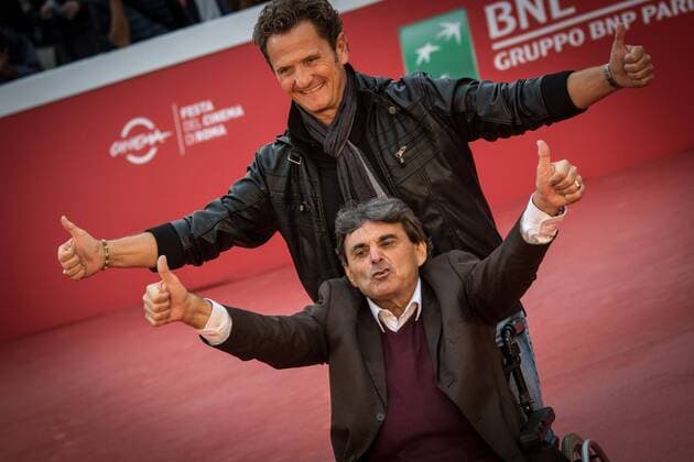 Filmfest in Rom - Filmpremiere Ho amici in Paradiso Rome: Red Carpet Ho amici in paradiso Enzo Salvi and Rocco Chici walk in a red carpet for Ho Amici In Paradiso during the 11th Rome Film Festival at Auditorium Parco Della Musica in Rome, Italy.  AndreaxRonchini
