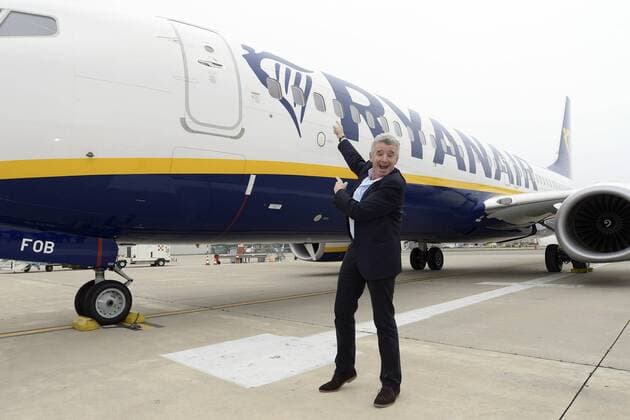 Ryanair-Chef Michael O Leary eröffnet Hangar auf Flughafen von Bergamo Orio al Serio (Bg) 19 10 2016 new Ryanair hangar pictured: Michael O Leary, Ceo RyanAir  0