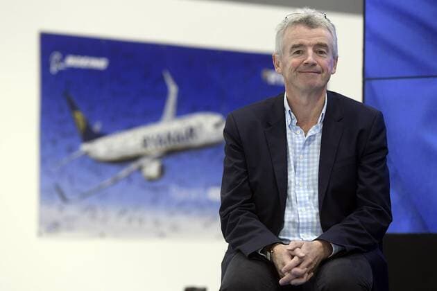 Ryanair-Chef Michael O Leary eröffnet Hangar auf Flughafen von Bergamo Orio al Serio (Bg) 19 10 2016 new Ryanair hangar pictured: Michael O Leary, Ceo RyanAir  0