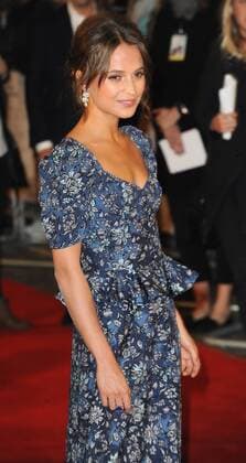 October 19, 2016 - London, England, United Kingdom - Alicia Vikander attends the European Premiere of The Light Between Oceans at Curzon Mayfair. London United Kingdom - ZUMAs147 20161019_zap_s147_022