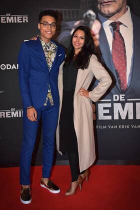 Danira Boukhriss Terkessidis pictured ahead of the Belgian premiere of Erik Van Looy movie called De Premier in Antwerp kinepolis, Wednesday 19 October 2016.  DAVIDxSTOCKMAN 04961135