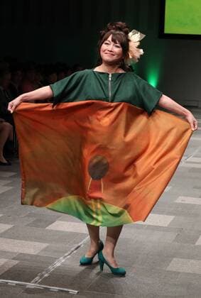 October 19, 2016, Tokyo, Japan - A model displays creation of Japanese designer Takafumi Tsuruta at the tenbo 2017 spring summer collection as a part of Japan Fashion Week in Tokyo on Wednesday, October 19, 2016.  (lwxa005563)