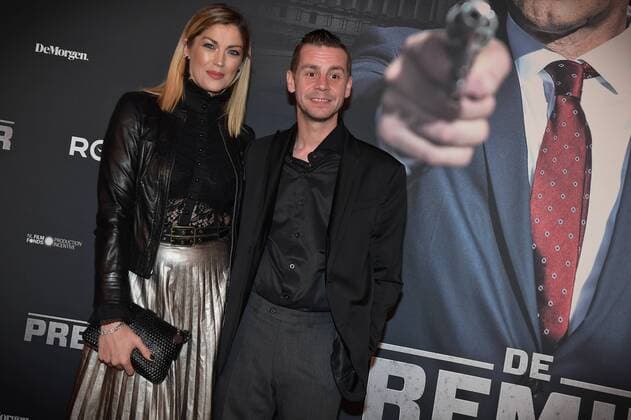 Kelly Pfaff and Sam Gooris the Belgian premiere of Erik Van Looy movie called De Premier in Antwerp kinepolis, Wednesday 19 October 2016.  DAVIDxSTOCKMAN 04961170