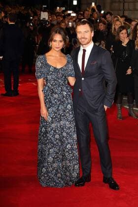 The Light Between Oceans - UK film premiere London, UK. Alicia Vikander and Michael Fassbender at The Light Between Oceans - UK film premiere at the Curzon Mayfair, London on October 19th 2016. LMK73-61153-201016 